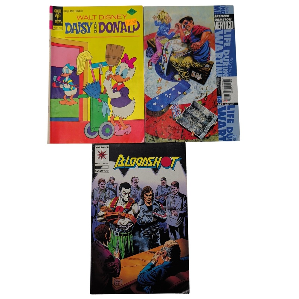 Comic Books Daisy and Donald Bloodshot 4 Life During Wartime 14 Vertigo Valiant